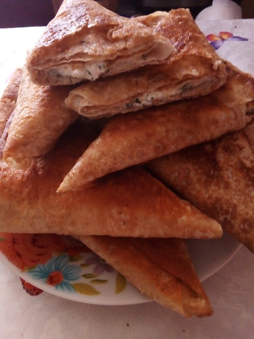 Хрустящие треугольники из лаваша с начинкой🧀