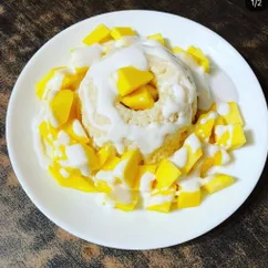 🇹🇭 Mango Sticky Rice (Манго Стики Райс) десерт из риса с манго под кокосовым кремом