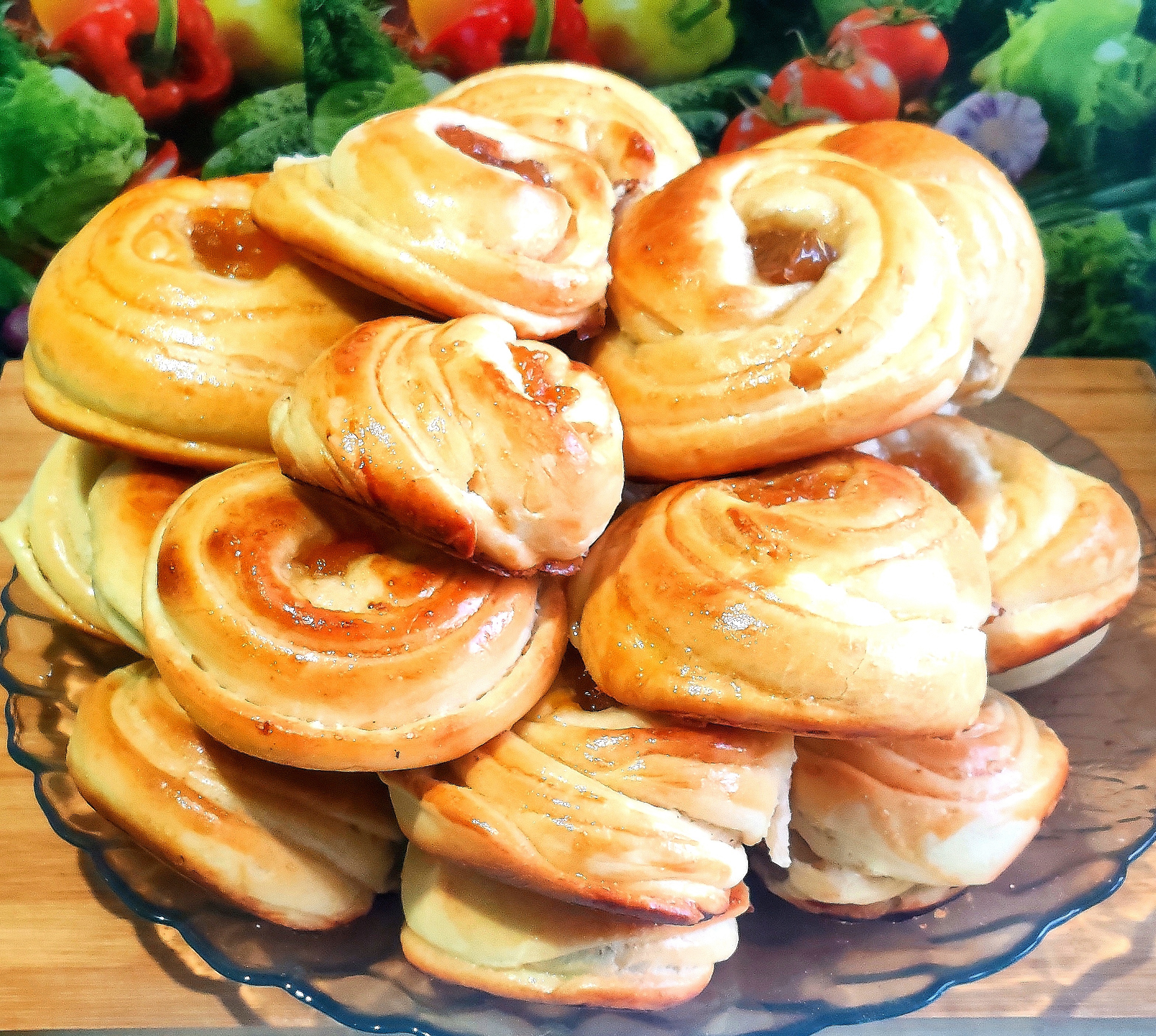 Булочки с абрикосовым джемом 