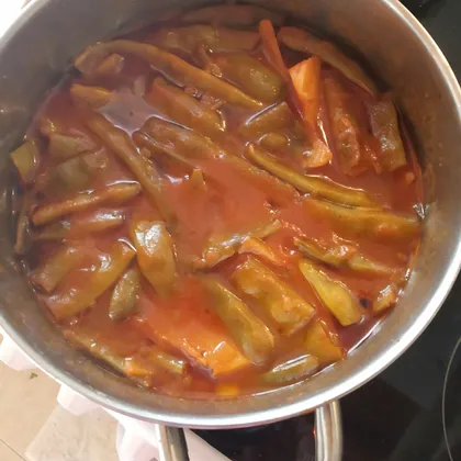 Зелёная фасоль тушёная
