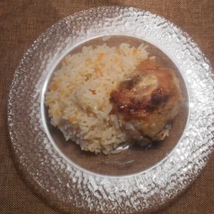 Курица с рисом, запечённая в духовке