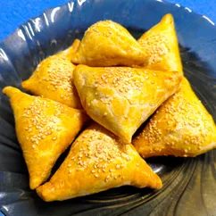 Самса из готового слоеного теста  в аэрогриле