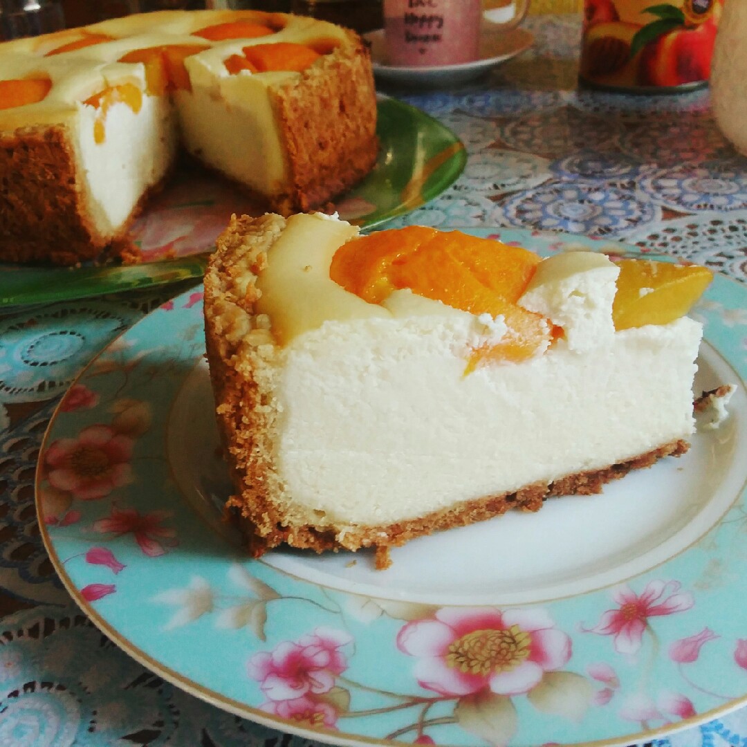 Творожный пирог с персиками - Фото-рецепты пошагового приготовления