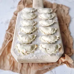 Вареники с капустой и зеленью, тесто🥟🥟🥟