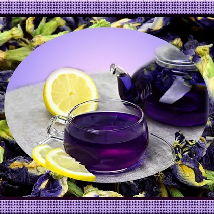 Фиолетовый Тайский чай с лимоном