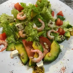 Салат с креветками и авокадо 🥑🍤🥗