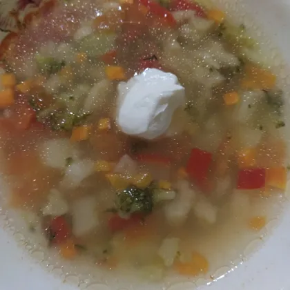 Овощной суп с ленивой лапшой