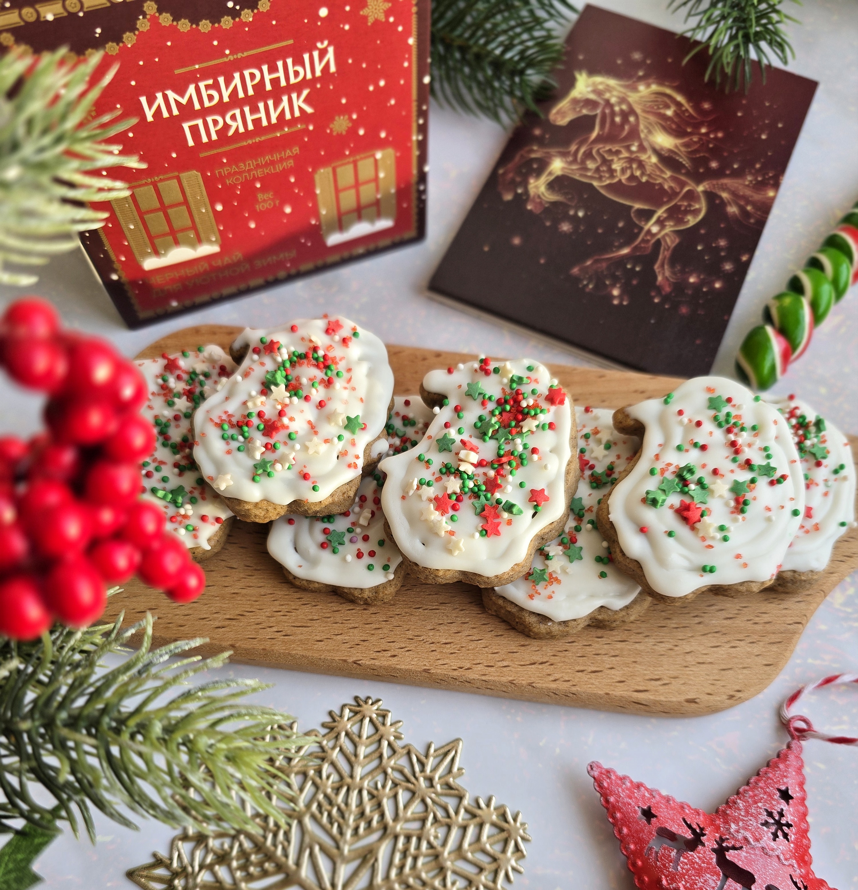 Имбирное печение из готовой смеси на Новый год