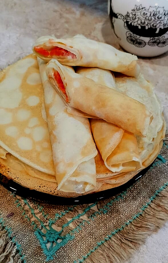 Фаршированные блины 🥞 с красной рыбкой