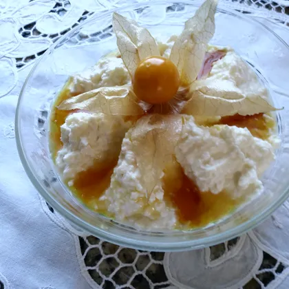 Десерт из творожка с медом