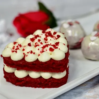 Пирожные валентинки 'Красный бархат' или 'Red Velvet'