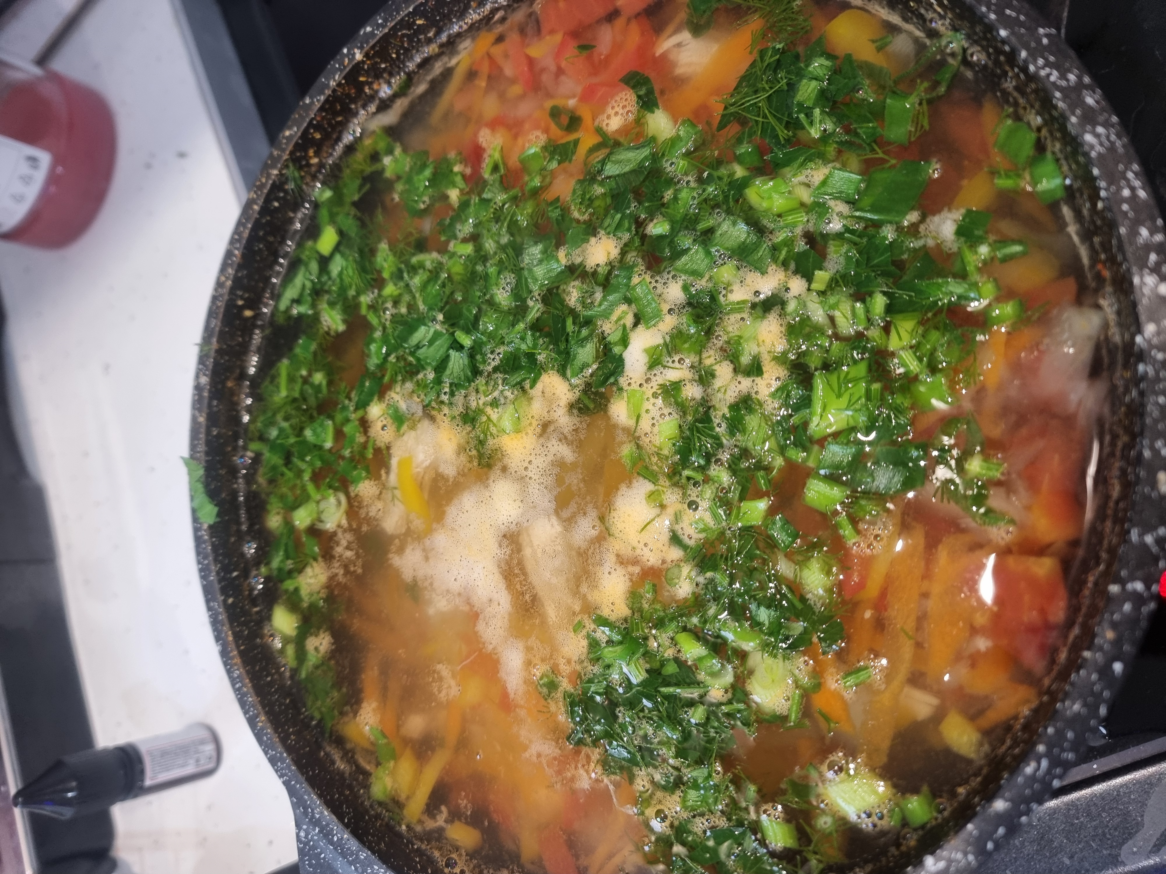 Суп овощной с куриным филе (можно при гсд) 