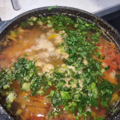 Суп овощной с куриным филе (можно при гсд) 