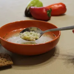 Необычный супчик на курином бульоне - Riwelsuppe