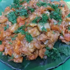 Рагу из кабачков и молодой капусты