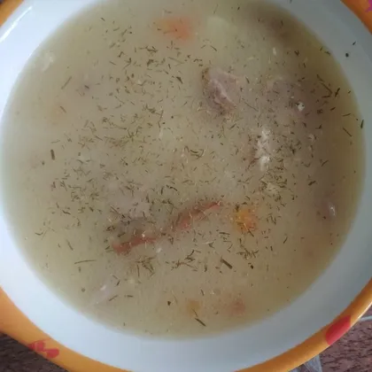Грибной суп с сырной массой
