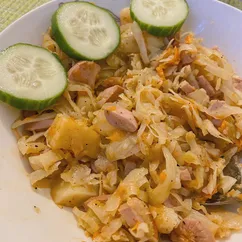 Рагу с картошкой и сосисками 🥬