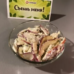 Салат с редиской и брынзой