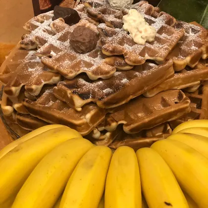 Вафли венские с бананом
