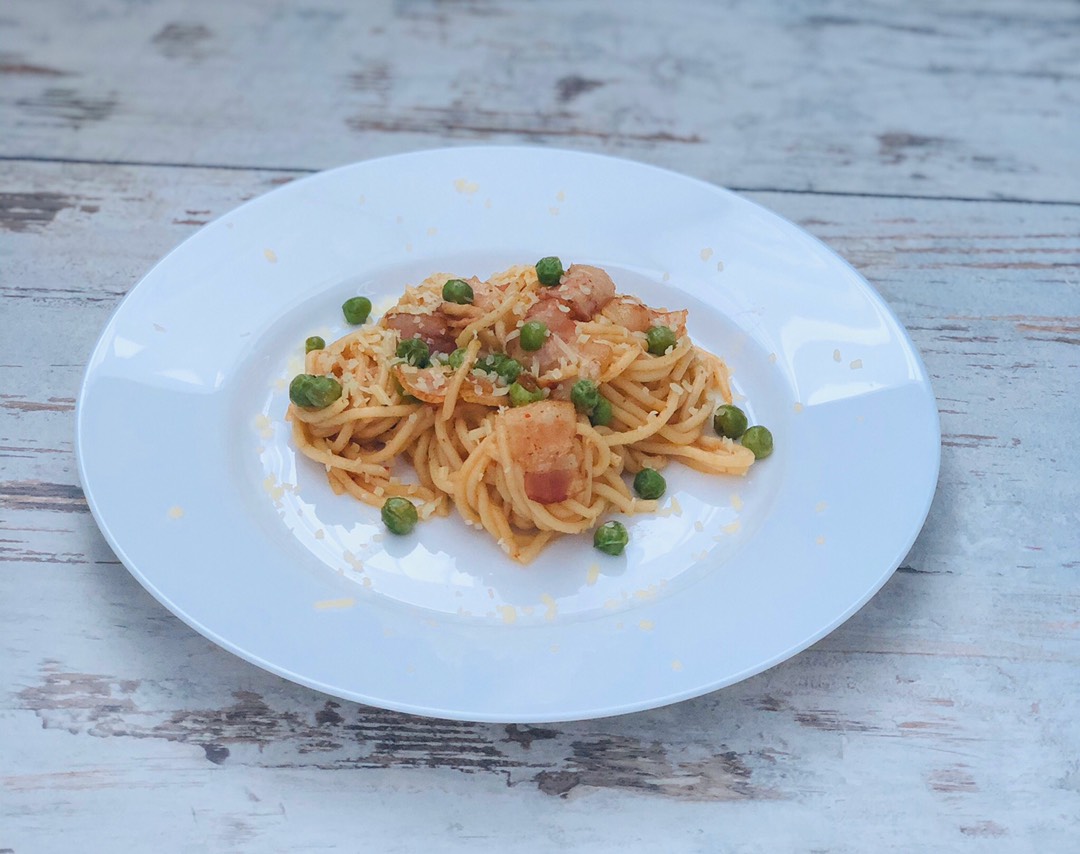 Спагетти с беконом и сыром - Рецепты - Hochland