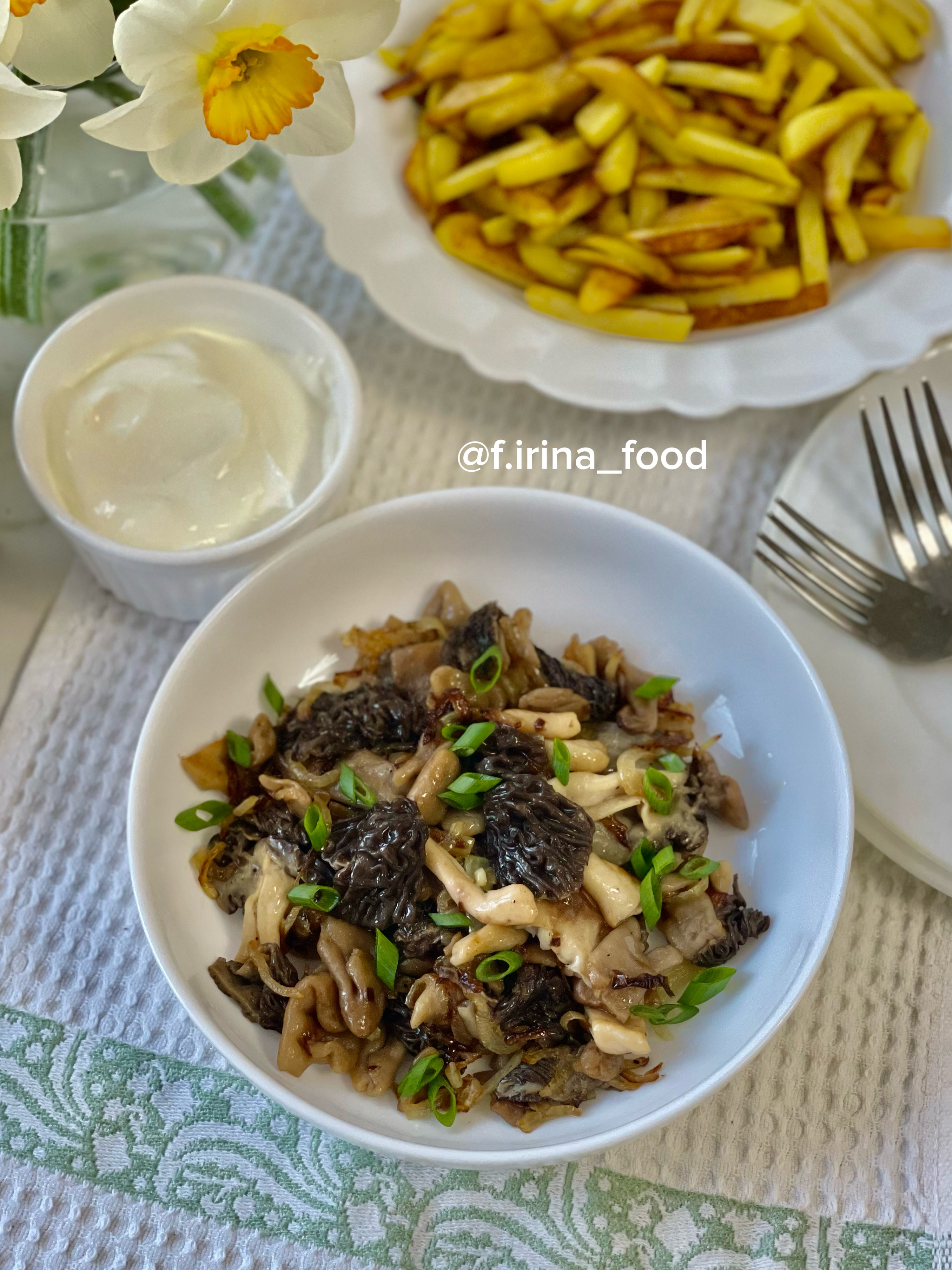 Жареные сморчки 