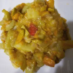 😋Тушёный кабачок с овощами