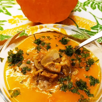 Тыквенный суп-пюре с беконом