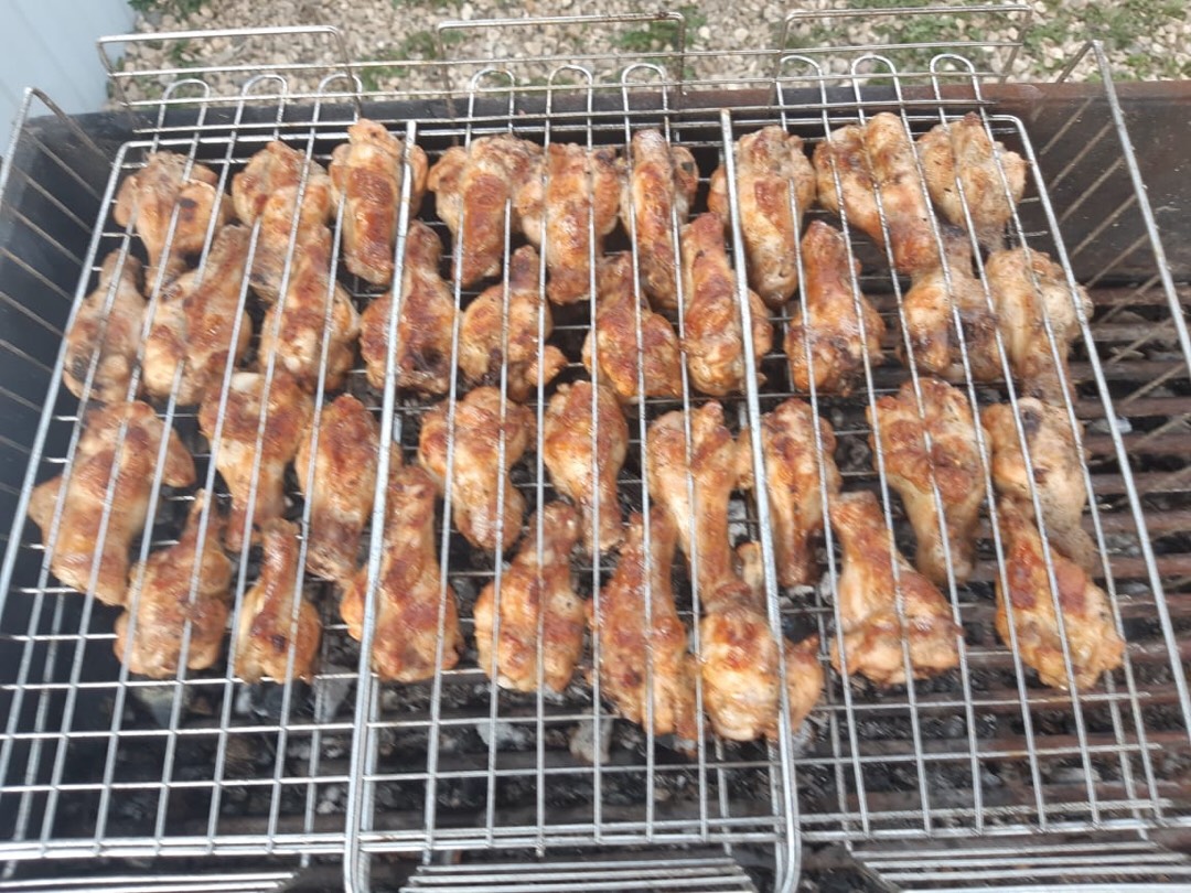 Крылья на решётке