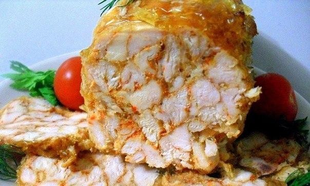 Куриный рулет "Мраморный"