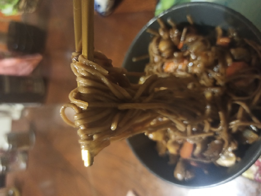 Гречневая лапша с грибами 🍜