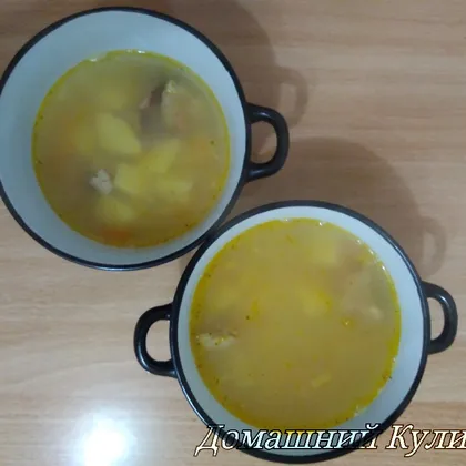 Гороховый суп с копчёными ребрышками