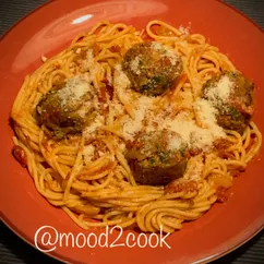 Паста спагетти с итальянскими митболлами в томатном соусе | Spaghetti & Meatballs 🇮🇹