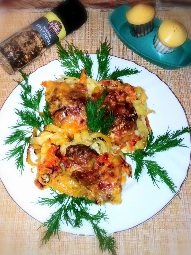 Гнёзда из макарон с фаршем