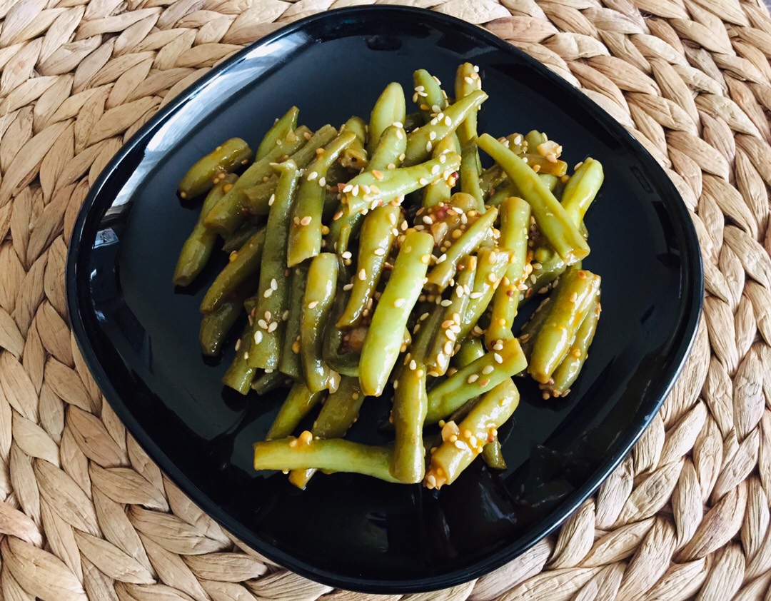 Жареная стручковая фасоль🍲