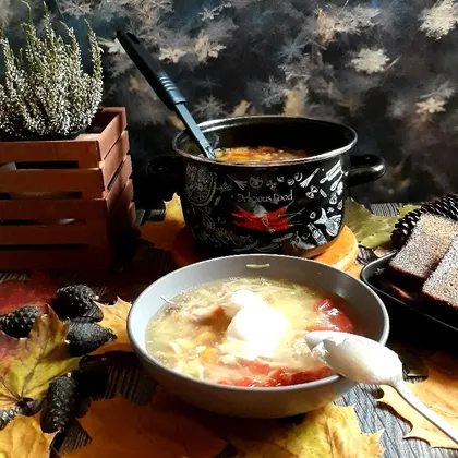 Овощной суп с бараниной 🍁🍁🍁🥣🍞🍁🍁🍁