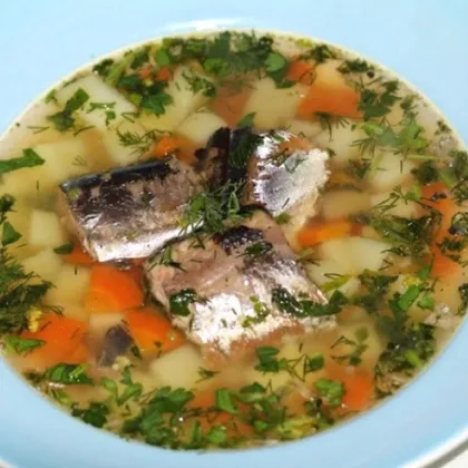 Суп из рыбных консервов горбуши – рецепт