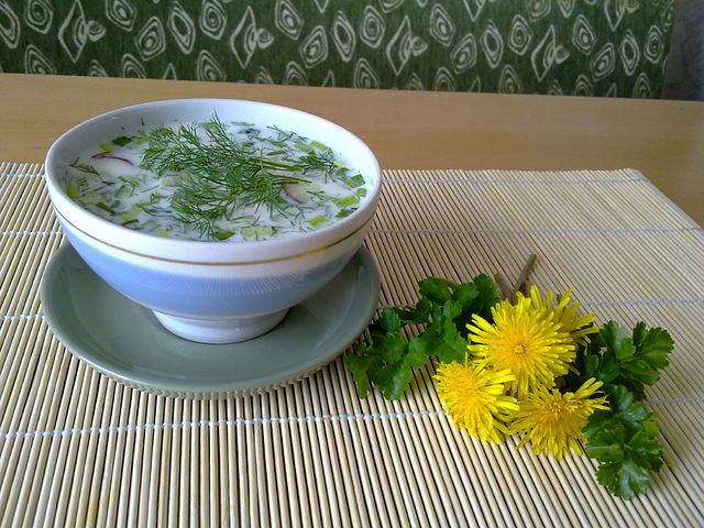 Окрошка на сыворотке