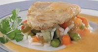 Куриная грудка с морковным соусом