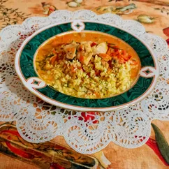 Гуляш из курицы с булгуром