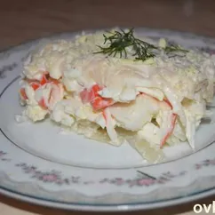 Салат с яблоком, сыром и яйцом