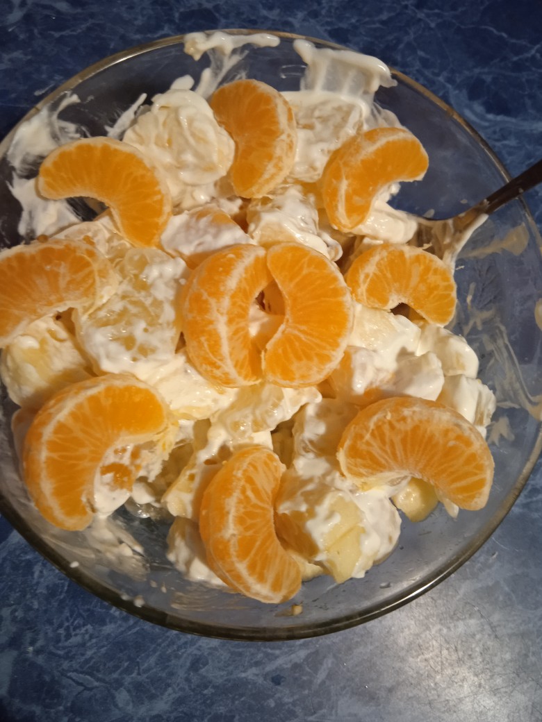 Рецепты фруктовых салатов с апельсином, яблоком и бананом