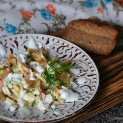 Легкий и полезный салат с шампиньонами😇