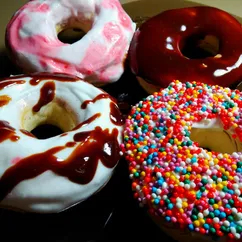 Пончики с глазурью Dunkin Donuts без дрожжей