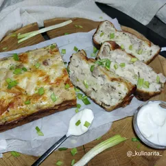 Пирог с курицей и сыром