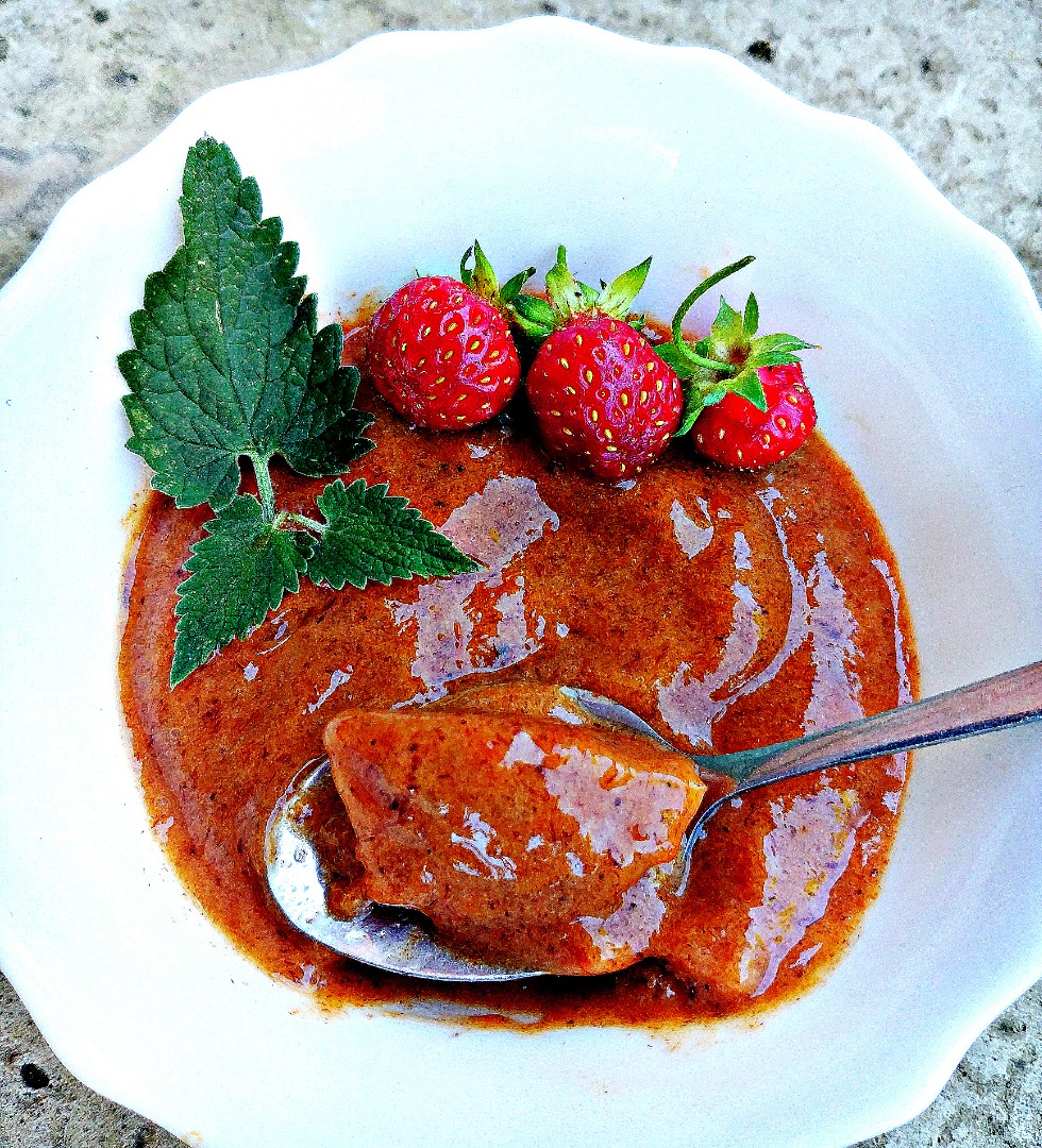 Холодный десерт из хурмы