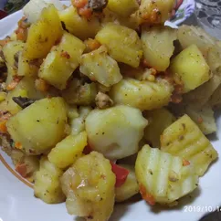 Мясо с овощами в духовке