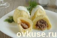 Картофельные клецки с мясом