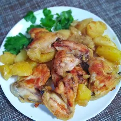 Куриные крылышки с картошкой 🥔🥔🥔