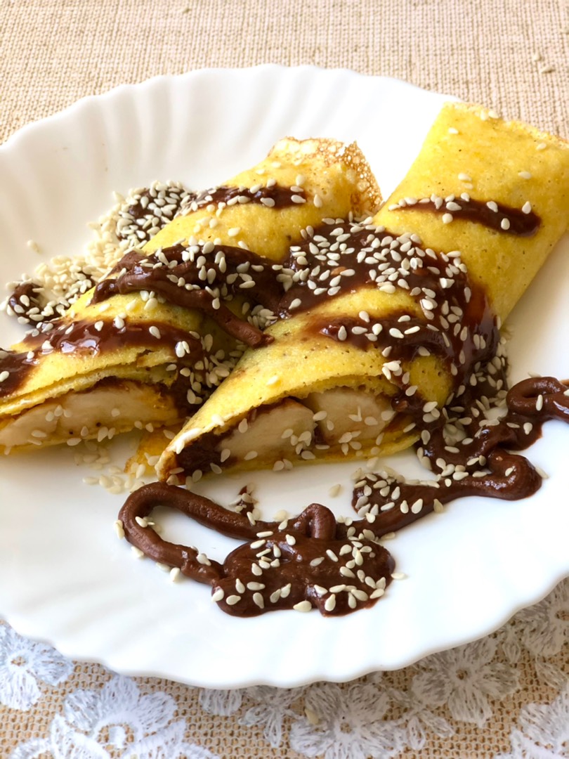 Кукурузоблин с бананом и шоколадом