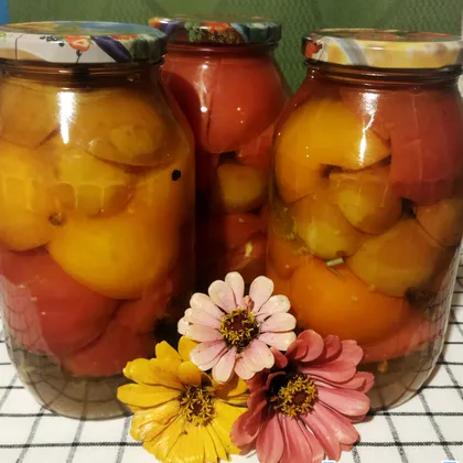 Сливы с помидорами маринованные